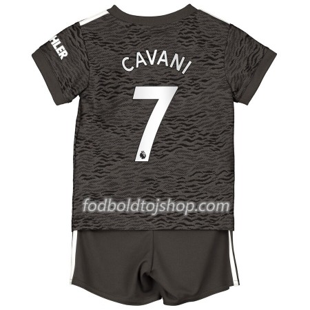 Manchester United Edinson Cavani 7 Børn Udebane Fodboldsæt 2020-21 S/S (+ Korte bukser)